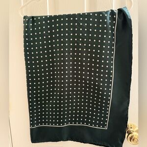 Dark Green Polka Dot Scarf